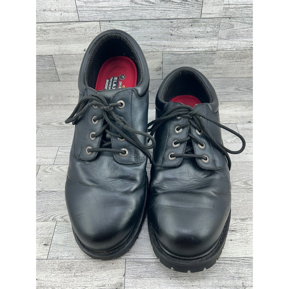 Skechers Work Slip Resistant EH Leather Memory Foam Oxford Shoes‎ Men 14 EW